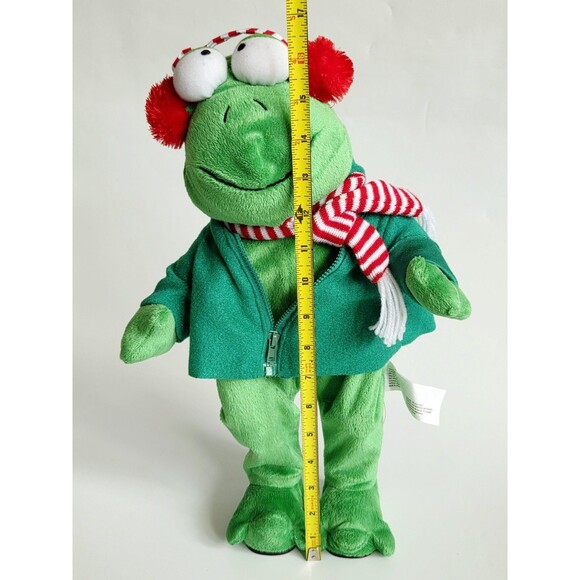 Gemmy Christmas Frog Animated Plush Toy Dancing Singing Apple Bottom Jeans - Picture 10 of 14